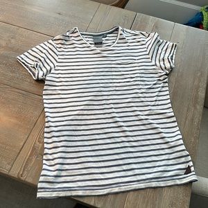 JC Rags striped shirt sleeve pocket T